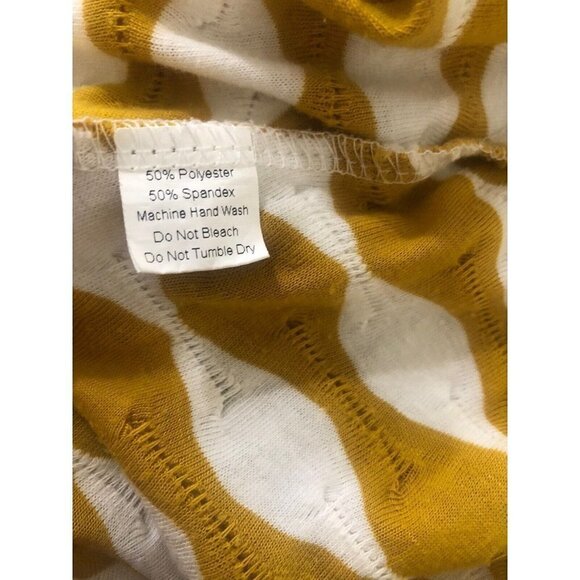 Adorn Women's Large Tunic Shirt  Asymmetrical Hem Cotton Spandex Blend Yellow - Picture 9 of 9